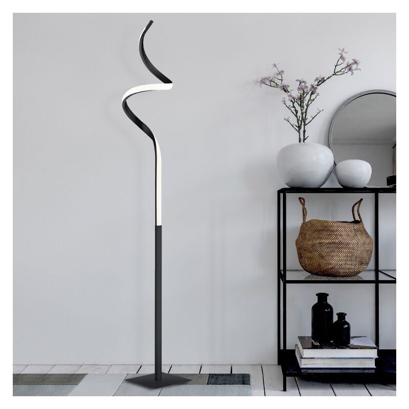 Black floor lamp modern, Aby, 11W, 3000K LED, with touch dimmer Black floor lamp modern, Aby, 11W, 3000K LED, with touch dimmer