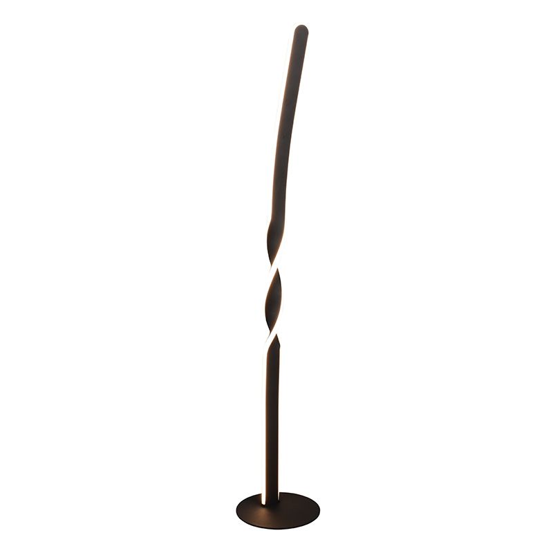Black floor lamp design, Quirinus, 19W, 4000K LED, with switch