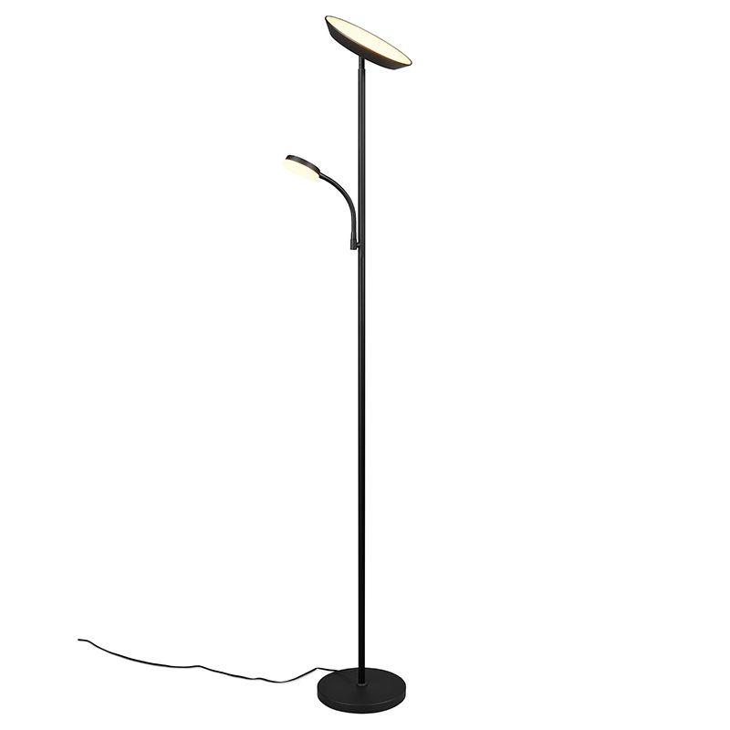 Black floor lamp modern, Shahid, 17W, warm to cold white adjustable LED, with touch dimmer Black floor lamp modern, Shahid, 17W, warm to cold white adjustable LED, with touch dimmer