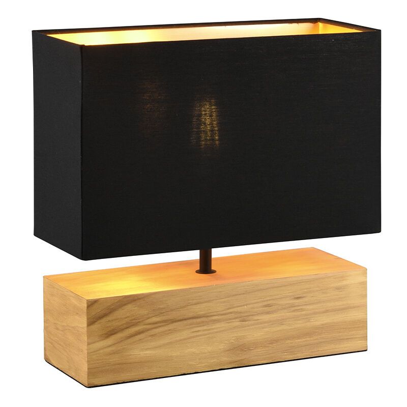 Wood table lamp brown, Job, with switch