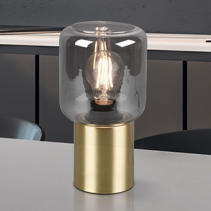 Brass table lamp modern, Gail, with switch