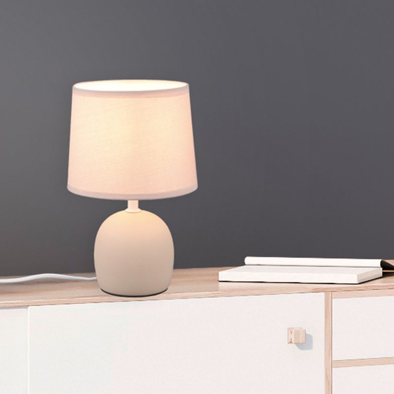 Ceramic table lamp brown, Myrna, with switch