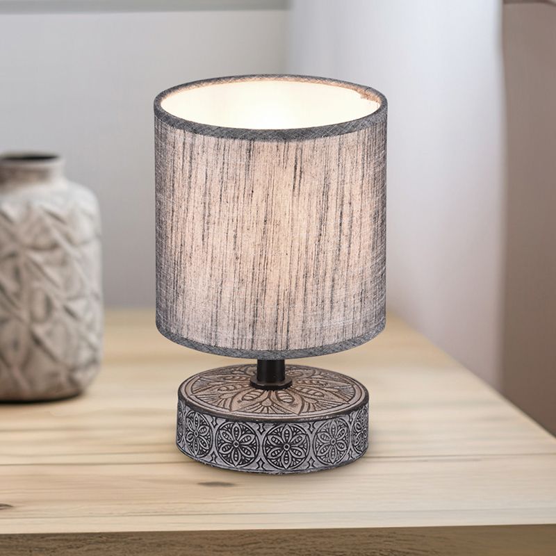 Ceramic table lamp grey, Lola, with switch