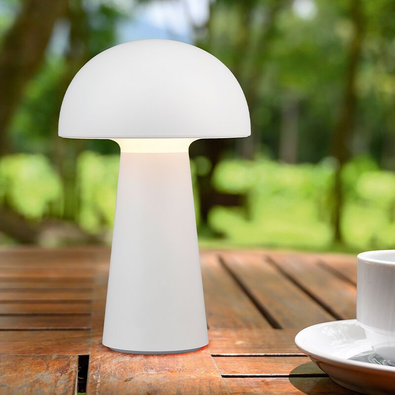 White out door table lamp modern, Rachelle, 2W, 3000K LED, IP44, with switch