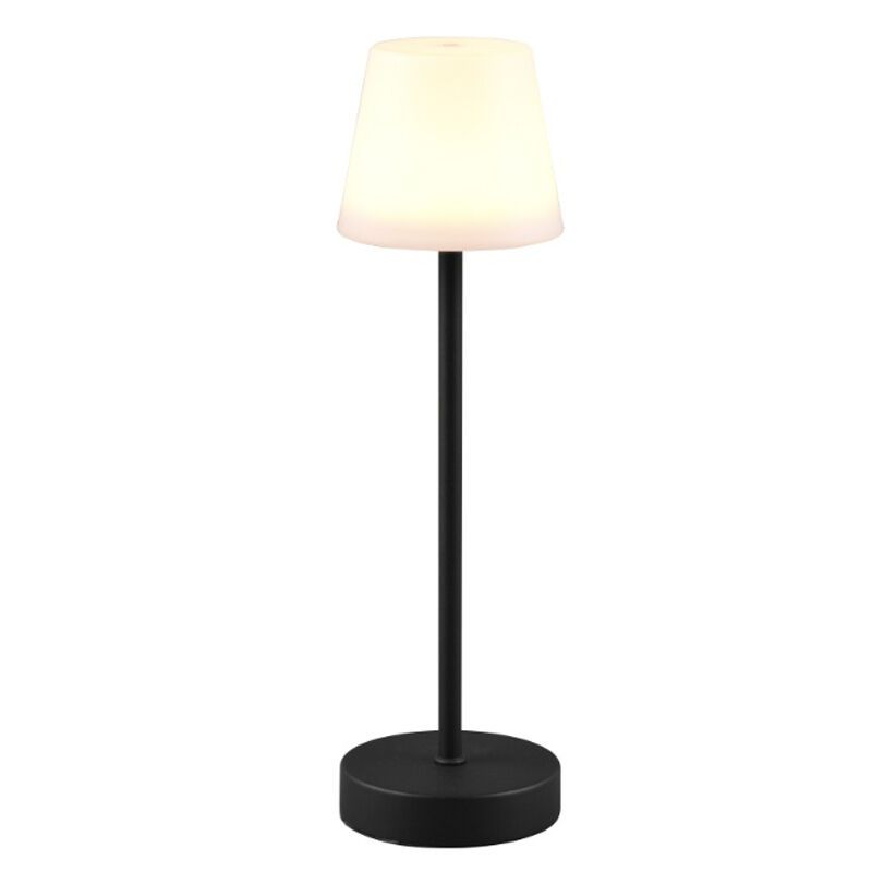 Black rechargeable table lamp plastic, Suman, 2W, warm to cold white adjustable LED, IP44, with touch dimmer Black rechargeable table lamp plastic, Suman, 2W, warm to cold white adjustable LED, IP44, with touch dimmer