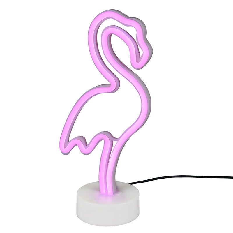 Pink kid's table lamp plastic, Serian, 1W, 3000K LED Pink kid's table lamp plastic, Serian, 1W, 3000K LED
