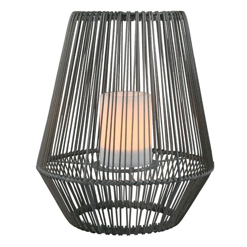 Grey solar outdoor table lamp modern, Rochelle, 1W, 3000K LED, IP44