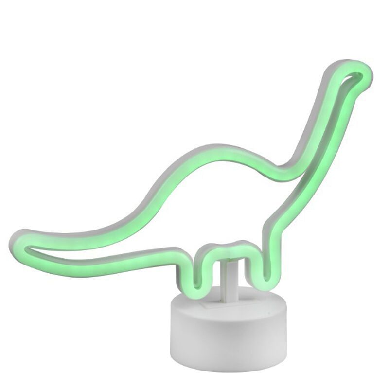 White children's table lamp plastic, Dino, 2W, 3000K LED, with switch