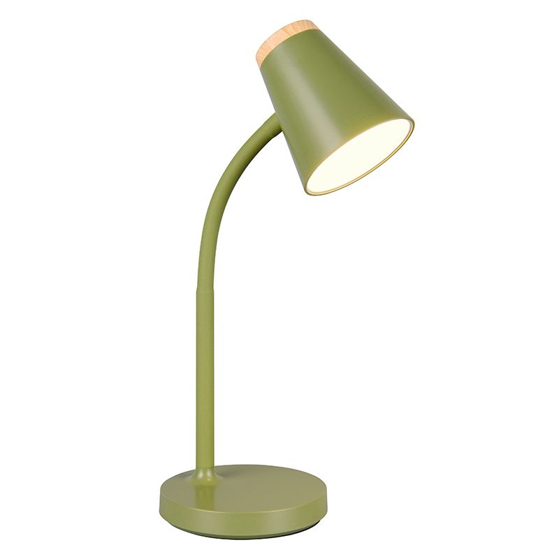 Green table lamp modern, Rahul, 4,5W, 3000K LED, with switch