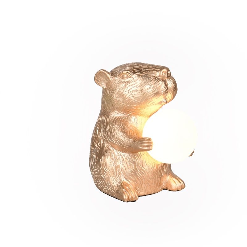 Golden table lamp modern, Reduan, with switch