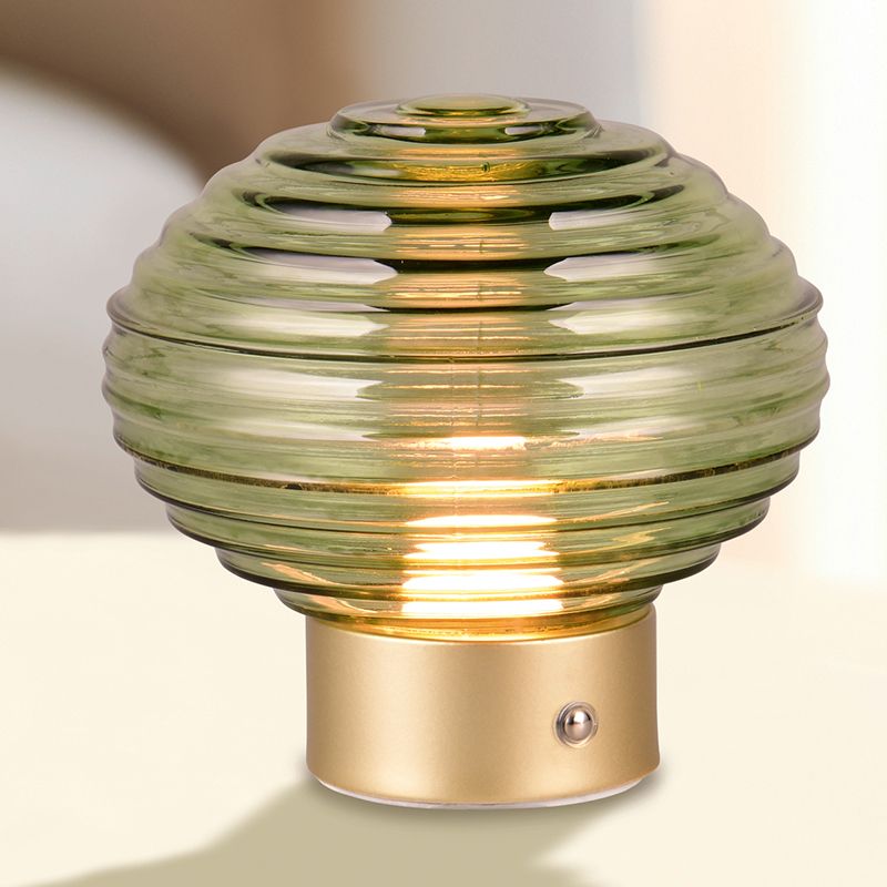 Brass rechargeable table lamp retro, Walid, 2W, 3000K LED, with touch dimmer