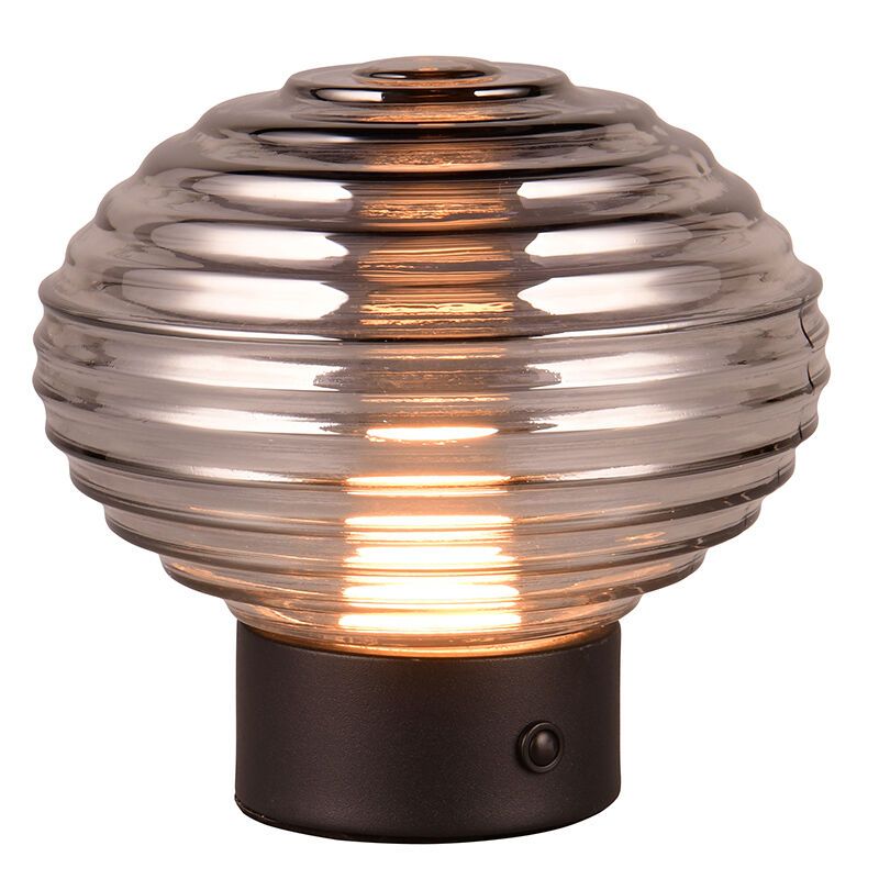 Black rechargeable table lamp retro, Walid, 2W, 3000K LED, with touch dimmer Black rechargeable table lamp retro, Walid, 2W, 3000K LED, with touch dimmer