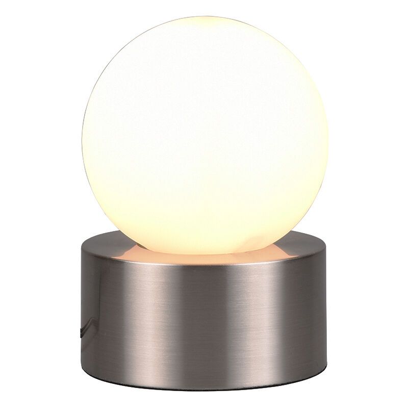 Nickel table lamp modern, Mirjam, with switch