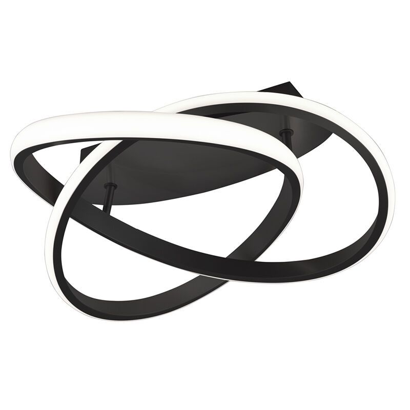 Black flush ceiling light modern, Sanura, 18W, 3000K LED Black flush ceiling light modern, Sanura, 18W, 3000K LED