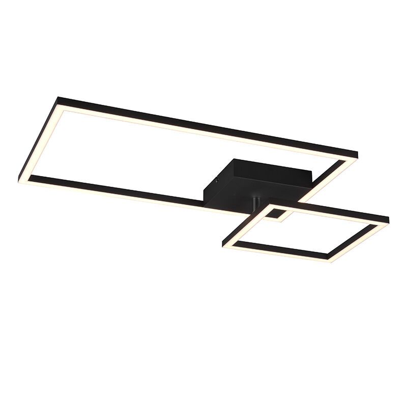Black flush ceiling light modern, Binc, 25W, 3000K LED