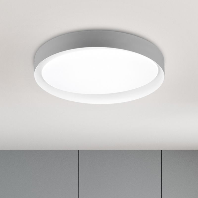 Grey flush ceiling light modern, Joas, 24W, warm to cold white adjustable LED, with remote control Grey flush ceiling light modern, Joas, 24W, warm to cold white adjustable LED, with remote control