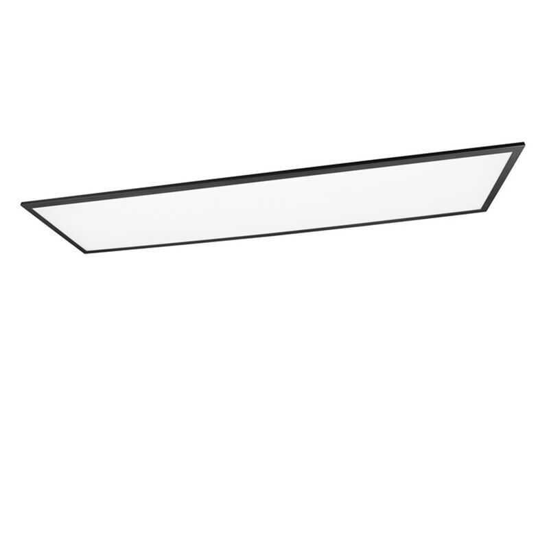 Black flush ceiling light modern, Marlise, 33,5W, warm to cold white adjustable LED, with remote control
