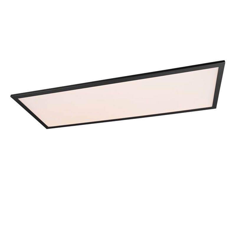 Black flush ceiling light modern, Marlise, 33,5W, warm to cold white adjustable LED, with remote control