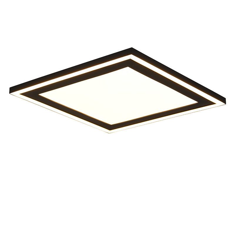 Black flush ceiling light modern, Mirko, 16W, 3000K LED Black flush ceiling light modern, Mirko, 16W, 3000K LED