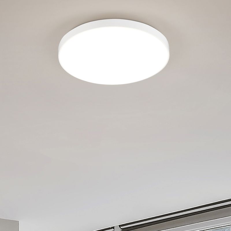 White flush ceiling light plastic, Sharde, 18W, 4000K LED, IP44