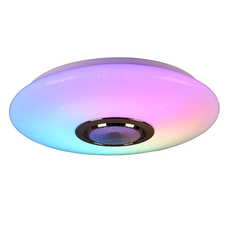 White flush ceiling light modern, Birgitta, 15,5W, RGBW LED, with remote control