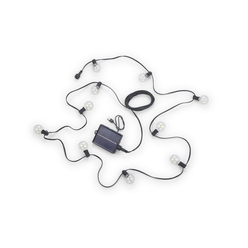 Solar-powered string light, 10 bulbs, 2700K, 0.5W Solar-powered string light, 10 bulbs, 2700K, 0.5W