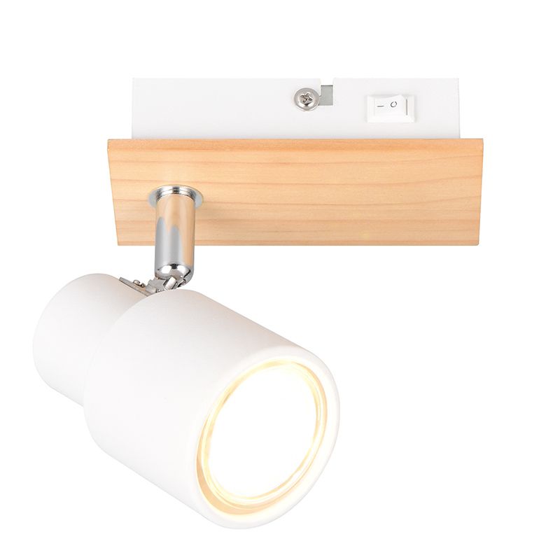 White wall spotlight modern, Rajeev, with switch