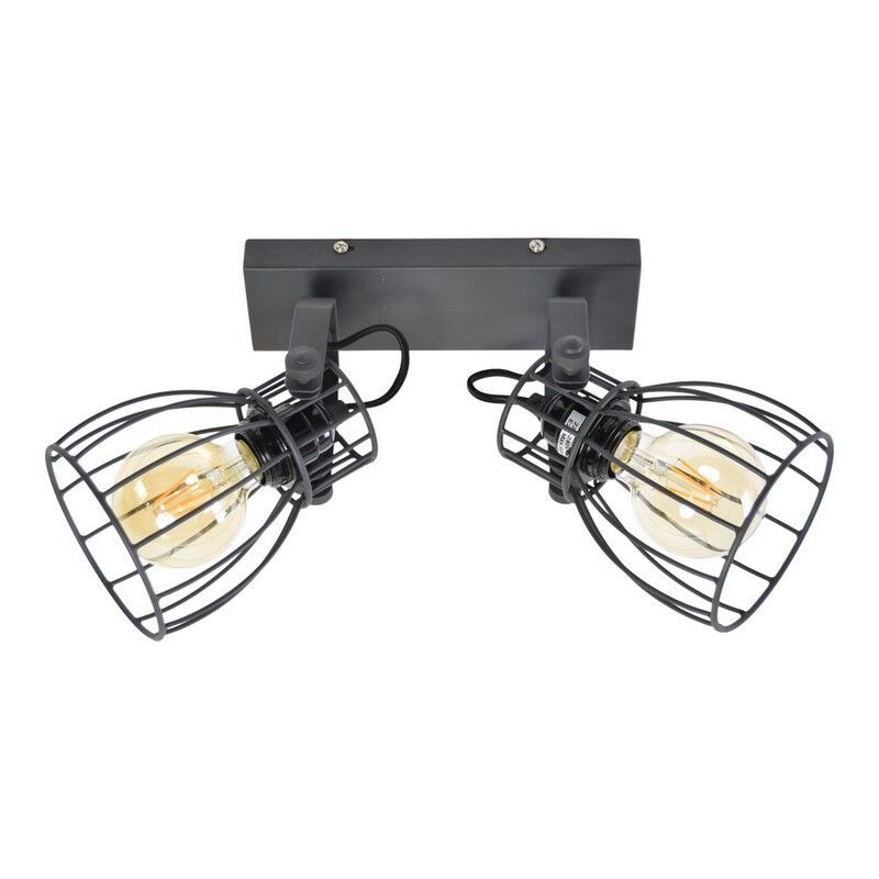 Industrial ceiling spotlight black, Lidia