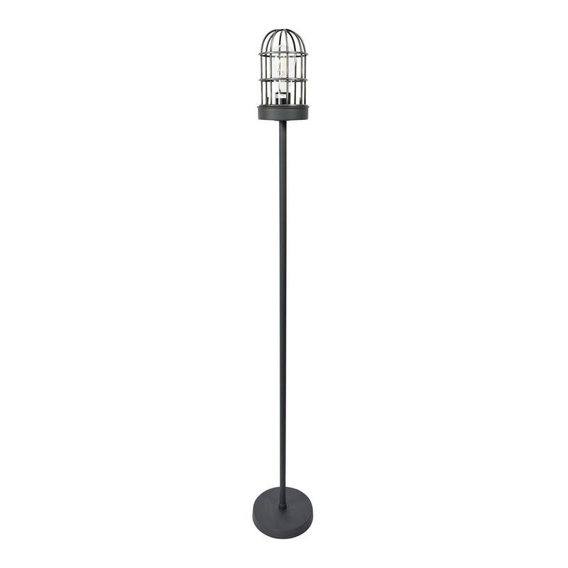 Industrial floor lamp black, Nova, with switch