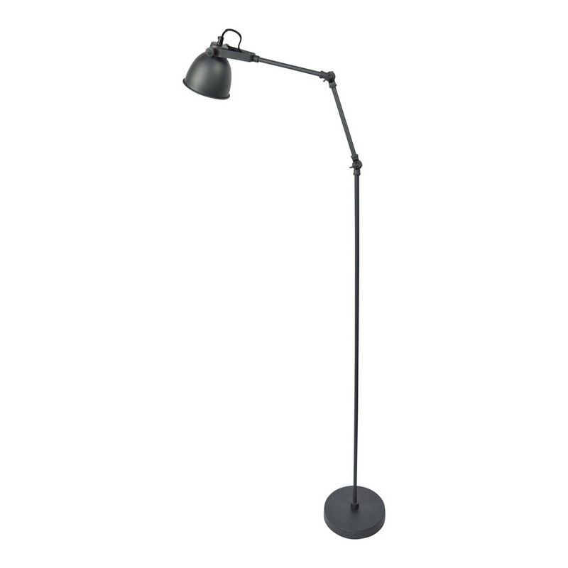 Industrial floor lamp black, Melco, with switch