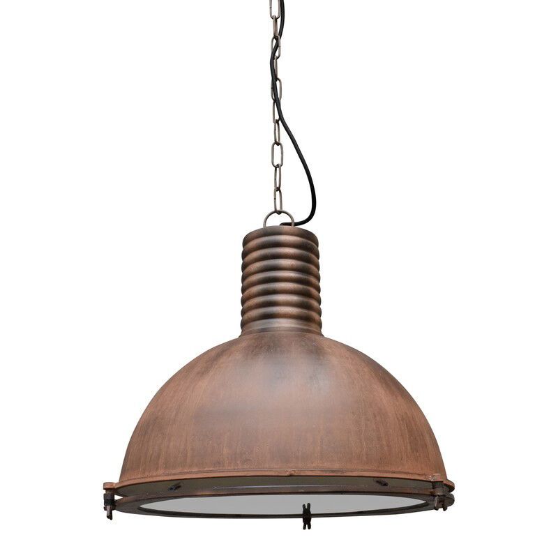 Industrial dining table hanging lamp rust coloured, Descon