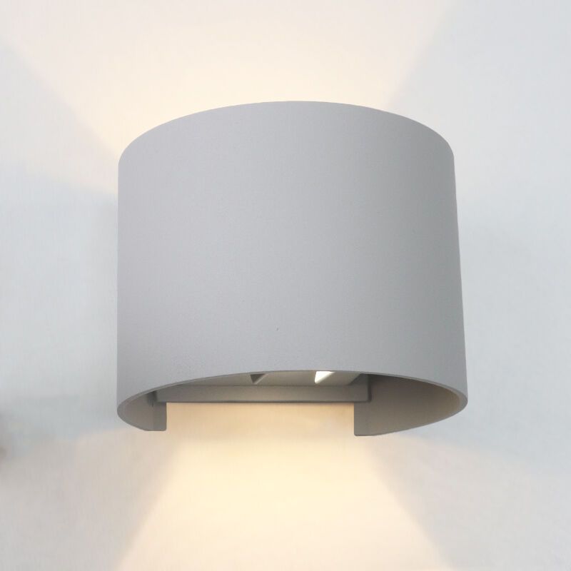 Modern up down wall light grey, Dion, 6W, 3000K LED, IP65 Modern up down wall light grey, Dion, 6W, 3000K LED, IP65
