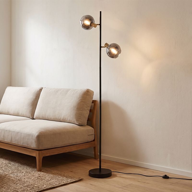 Modern floor lamp grey, Avery, with switch Modern floor lamp grey, Avery, with switch