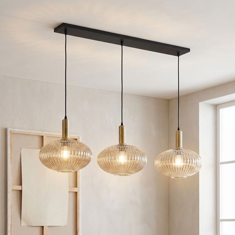 Design pendant light amber, Charlois