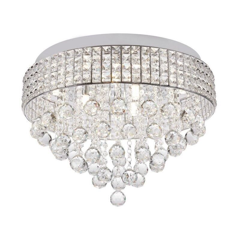Design flush ceiling light chrome, Mitzy