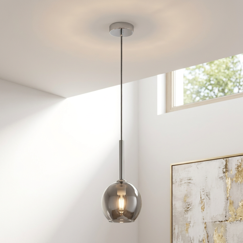 Design pendant light chrome, Gwendolynn Design pendant light chrome, Gwendolynn