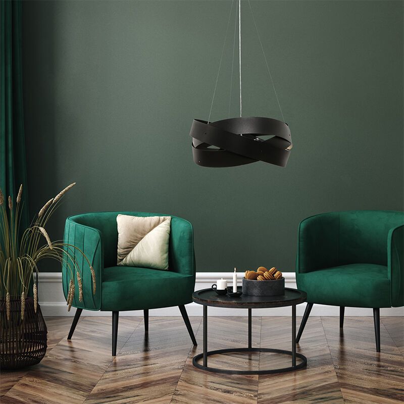 Modern pendant light black, Tanno