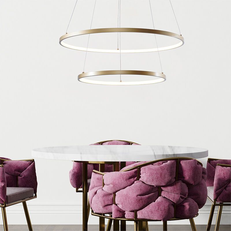 Design pendant light gold, Kubra, 50W, warm to cold white adjustable LED