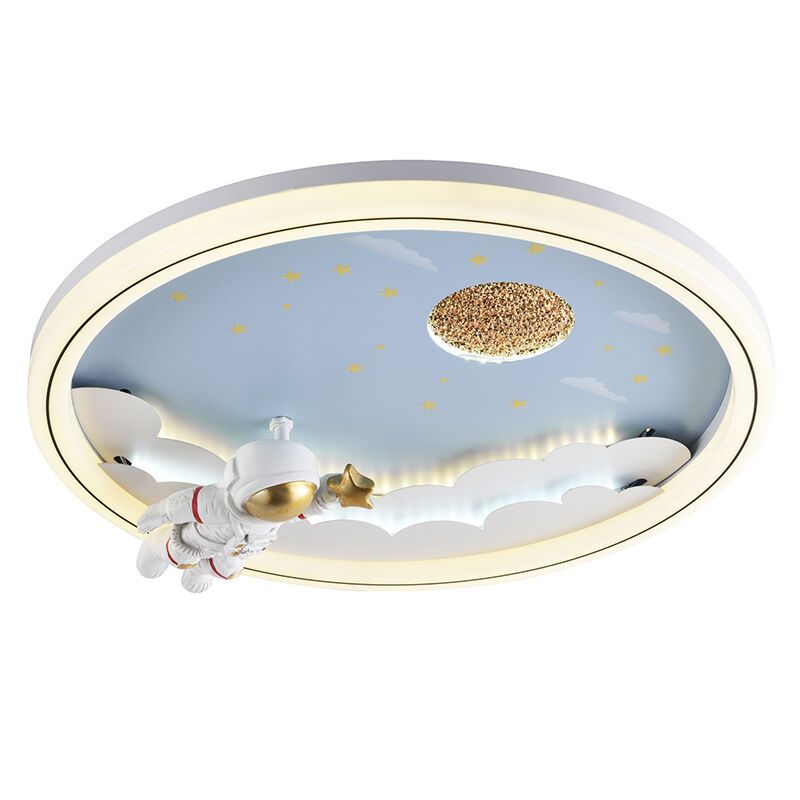 Metal children's ceiling light blue, Astronaut, 42W, 3000K LED, 3-step dimmable