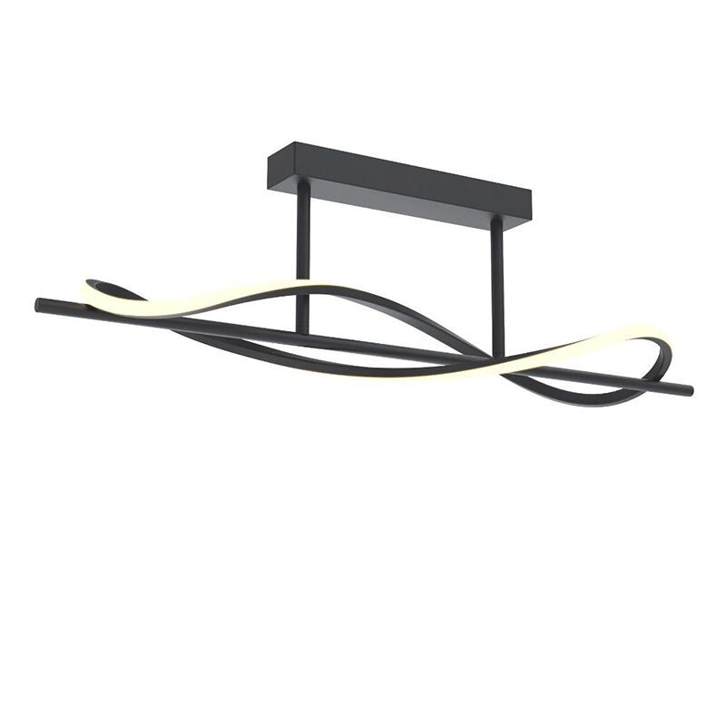 Modern ceiling light black, Levon, 30W, 3000K LED, 3-step dimmable