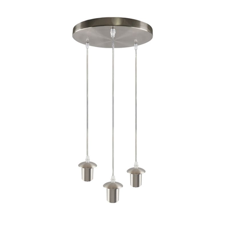 Aluminium pendant light without shade chrome, Rika
