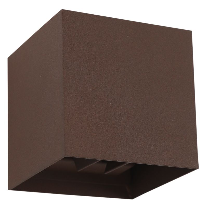 Modern up down wall light rust coloured, Dion, IP65 | Lampgiant