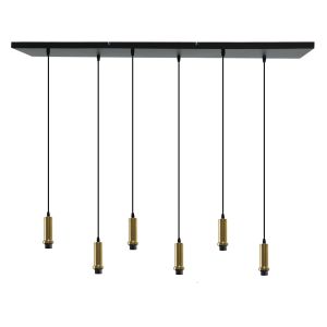 Aluminium pendant light without shade gold, Rika