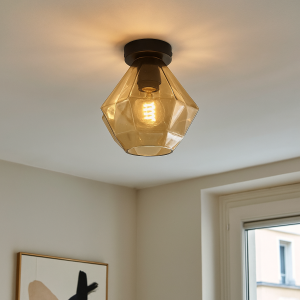 Retro ceiling light amber, Anoek
