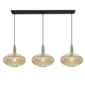 Retro pendant light amber, Charlois