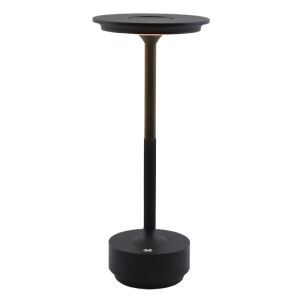 Modern rechargeable table lamp black, Arvind, 3W, warm to cold white adjustable LED, with switch