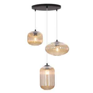 Retro pendant light amber, Charlois