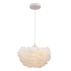 Fabric pendant light white, Suzie