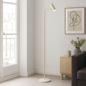 Modern floor lamp beige, Carlos, with switch