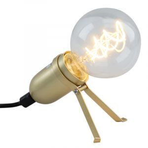 Metal table lamp gold, Gidon, with switch